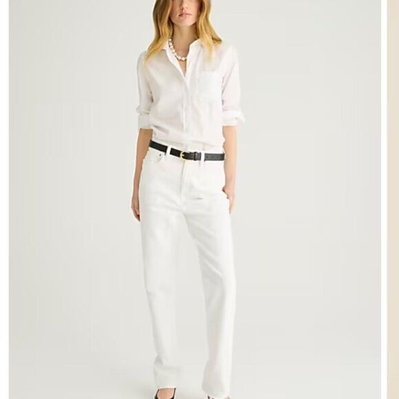 J. Crew Classic straight jean in white NWT - Picture 3 of 15